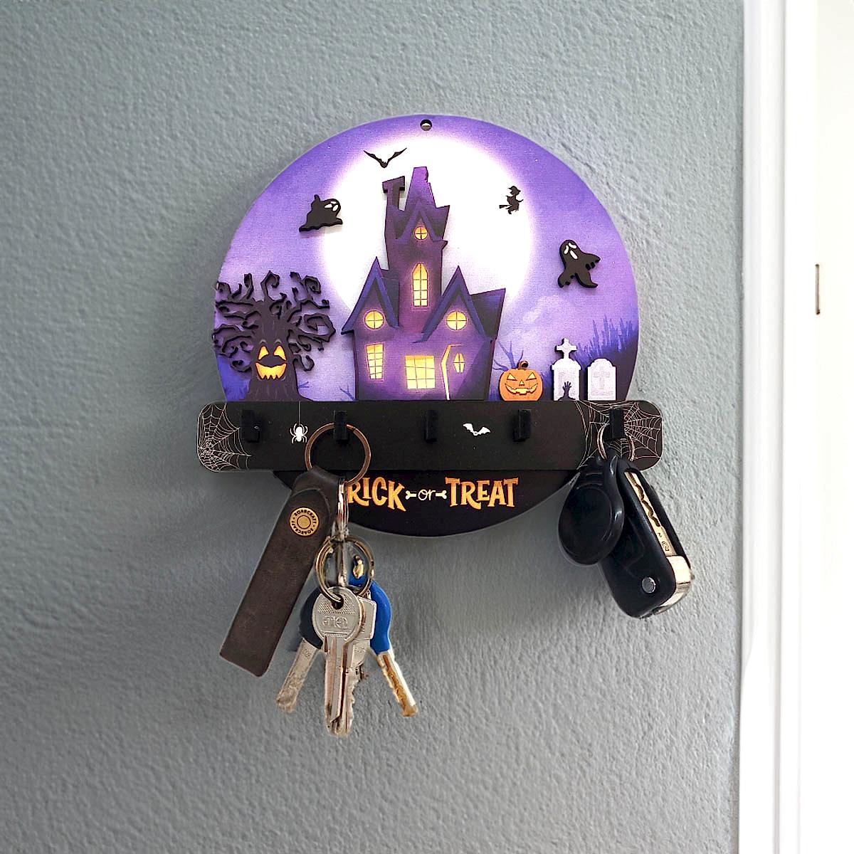 Halloween Cadılar Bayramı Temalı Duvar Dekor Askılık Anahtarlık
