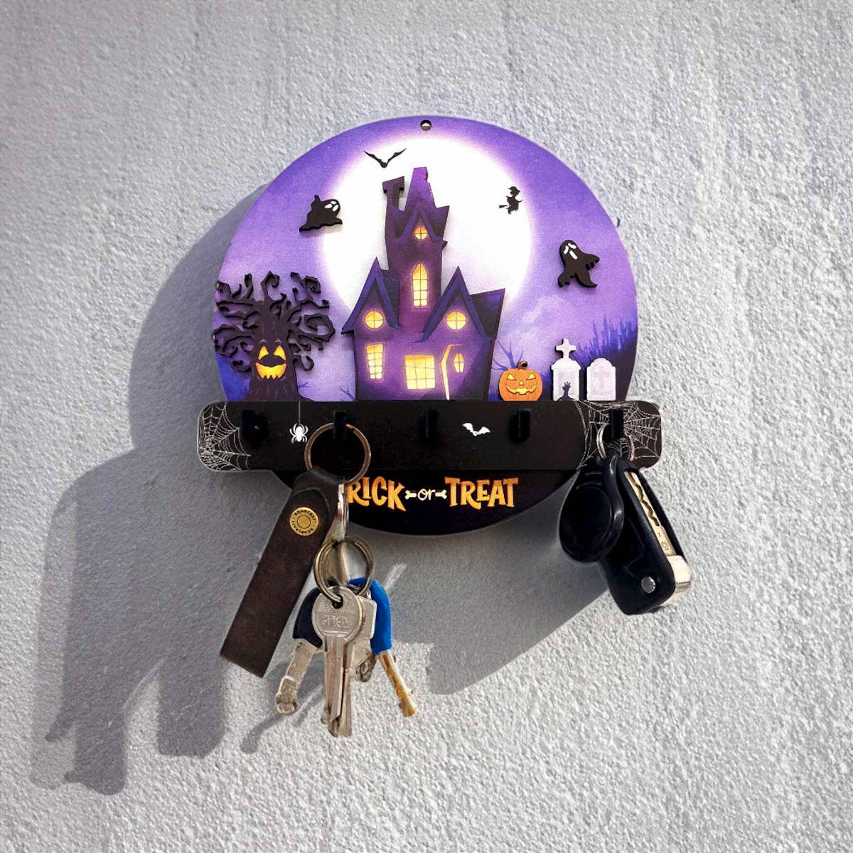 Halloween Cadılar Bayramı Temalı Duvar Dekor Askılık Anahtarlık