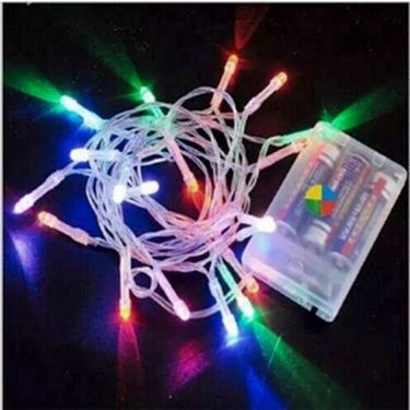 4,5 Metre 30 Led RGB Şeffaf Kablolu Pilli Led Işık