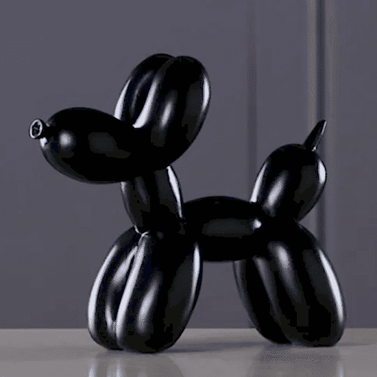 Modern Büyük Boy 20 Cm Sevimli Balon Köpek Biblo Dekor