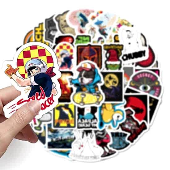 50 Adet Tekrarsız Film Karışık Retro Pvc Sticker Süs 012