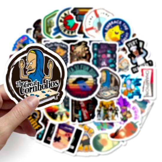 50 Adet Tekrarsız Seyahat Macera Kalite Pvc Sticker 06