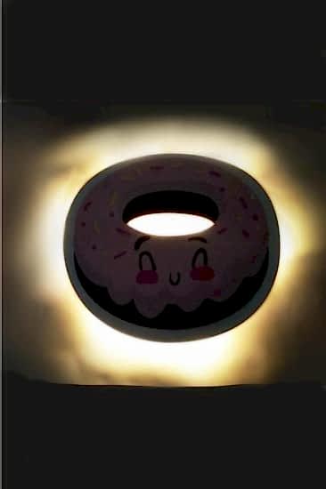 Çocuk Odası Bebek Odası Led Işıklı Donut Baskılı Mdf Duvar Süsü