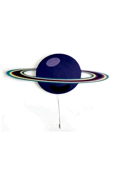 Çocuk Odası Bebek Odası Led Işıklı Saturn Baskılı Mdf Duvar Süsü