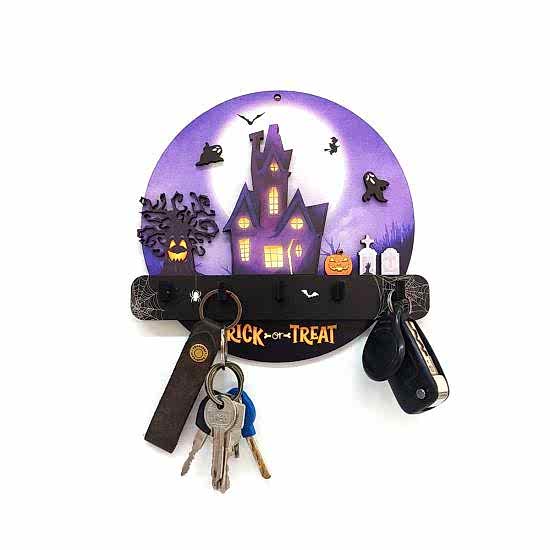 Halloween Cadılar Bayramı Temalı Duvar Dekor Askılık Anahtarlık