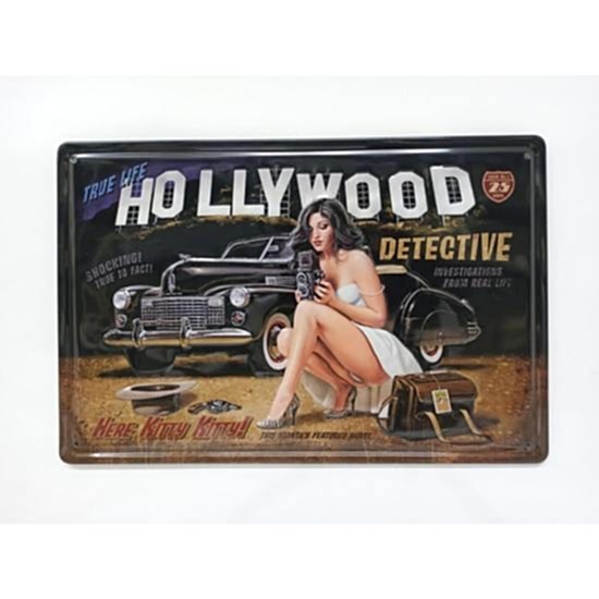 CajuArt Hollywood Temalı 20x30 Metal Plaka Tablo