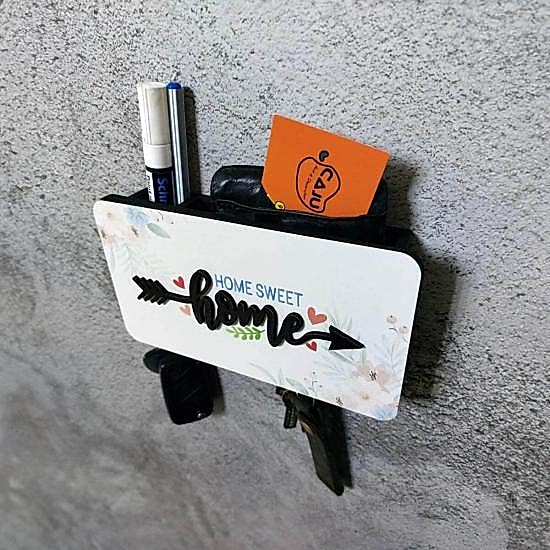 Home Yazılı Bölmeli Anahtarlık Duvar Askılık Dekor
