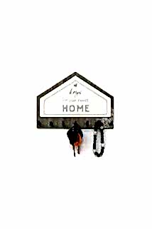Gri Kahverengi Üçgen Keys For Home Askı Anahtarlık Dekor