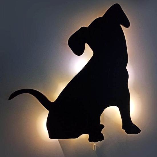 Led Işıklı Siyah Ahşap Duvar Tablo Led Dekor
