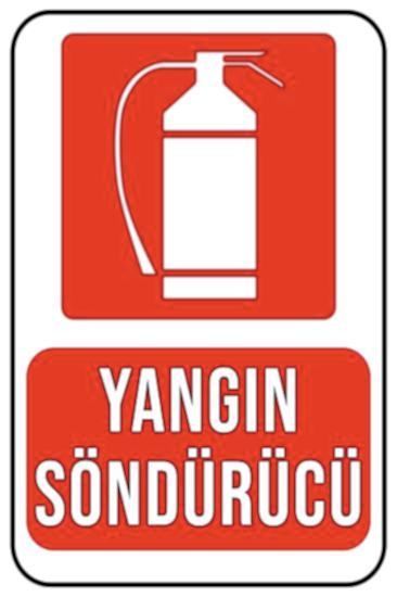 Yangın Söndürücü 20x30 cm Ahşap Uyarı İkaz