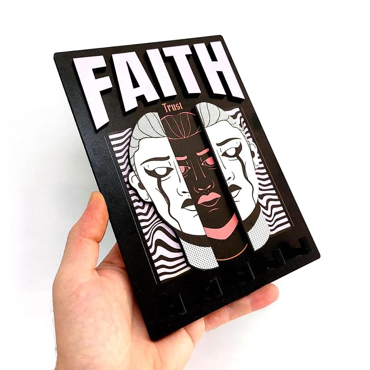 Urban Sokak Stili Tasarım Faith İnanç Duvar Askısı Anahtarlık Dekor