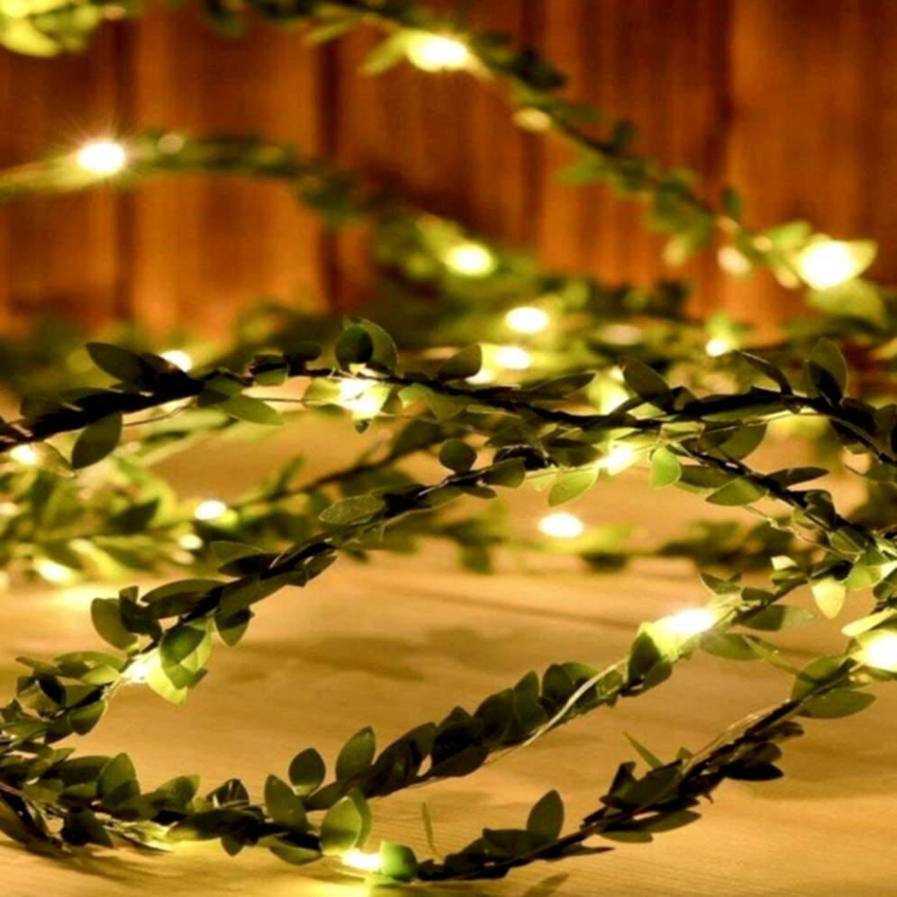 Yapay Yapraklı Yeşil Sarmaşık 3 Metre Peri Led Işık Süs