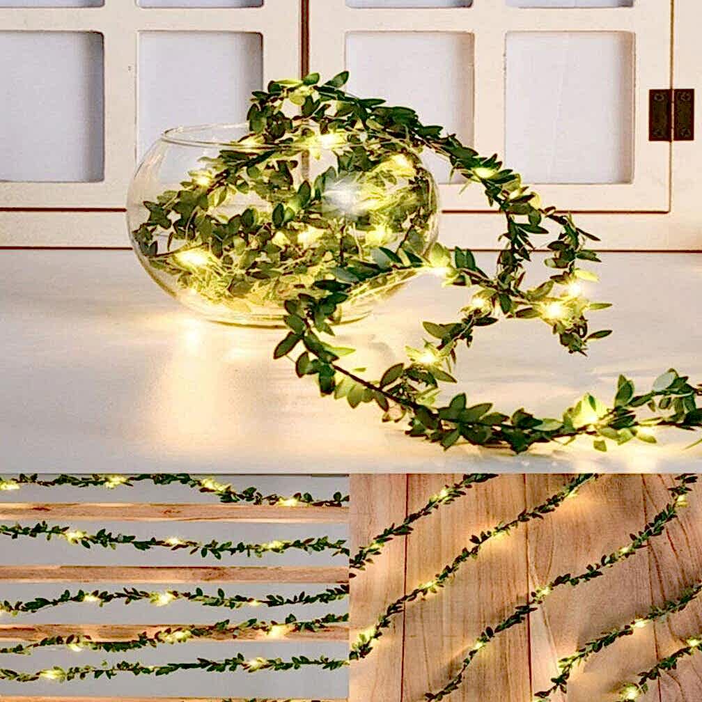 Yapay Yapraklı Yeşil Sarmaşık 3 Metre Peri Led Işık Süs